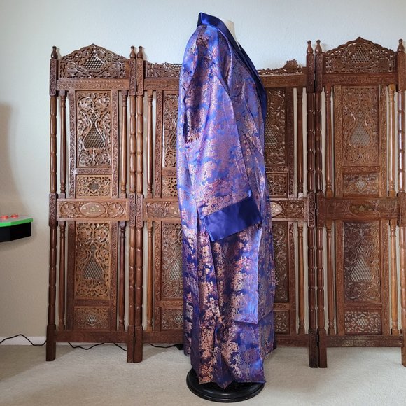 NWT Longevity Asian embroidered blue robe, size 48 XL - Picture 3 of 14